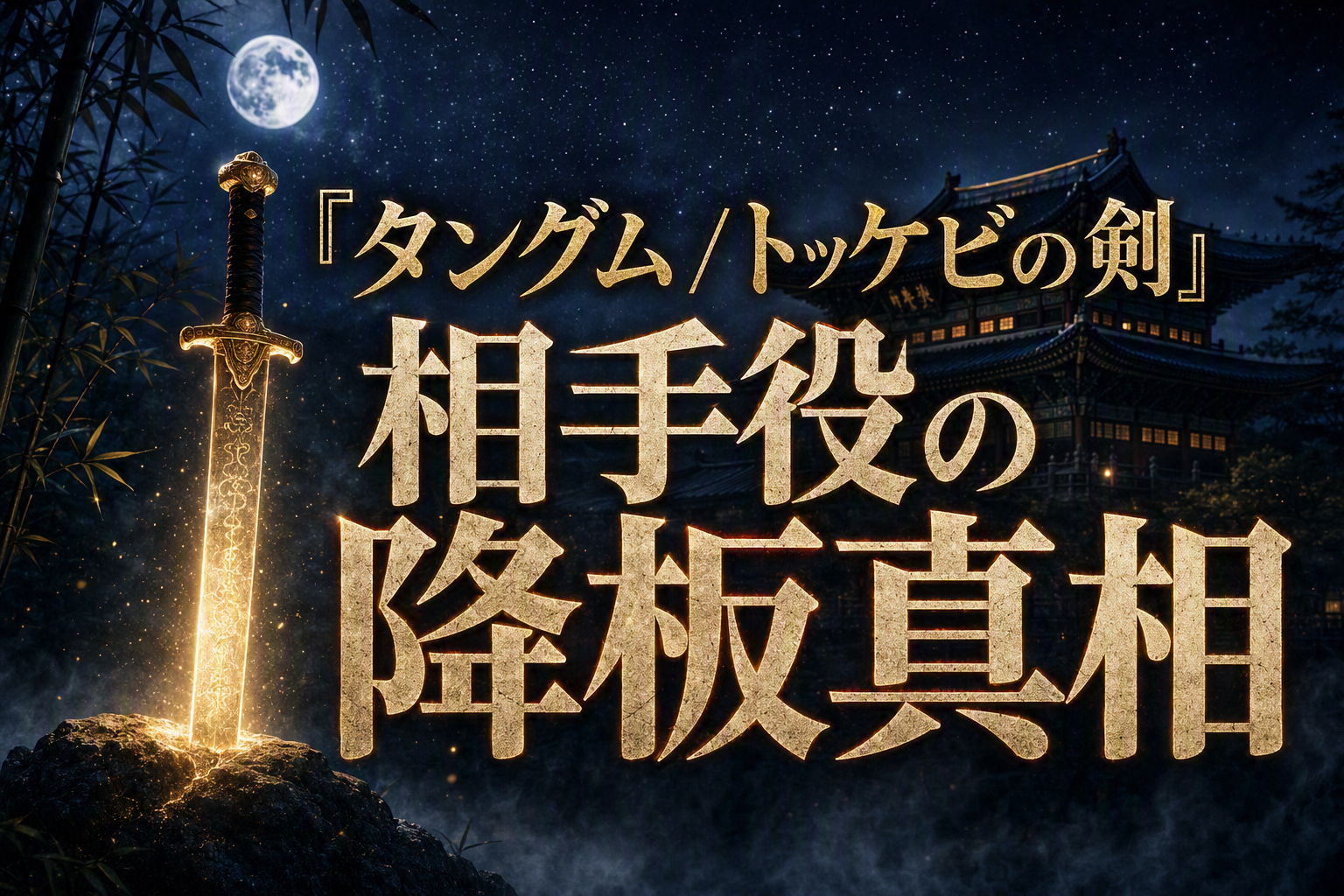 【2026最新】キム・スヒョン新作『タングム / トッケビの剣』相手役の降板真相とは？キャスト相関図と配信予定サイト徹底比較