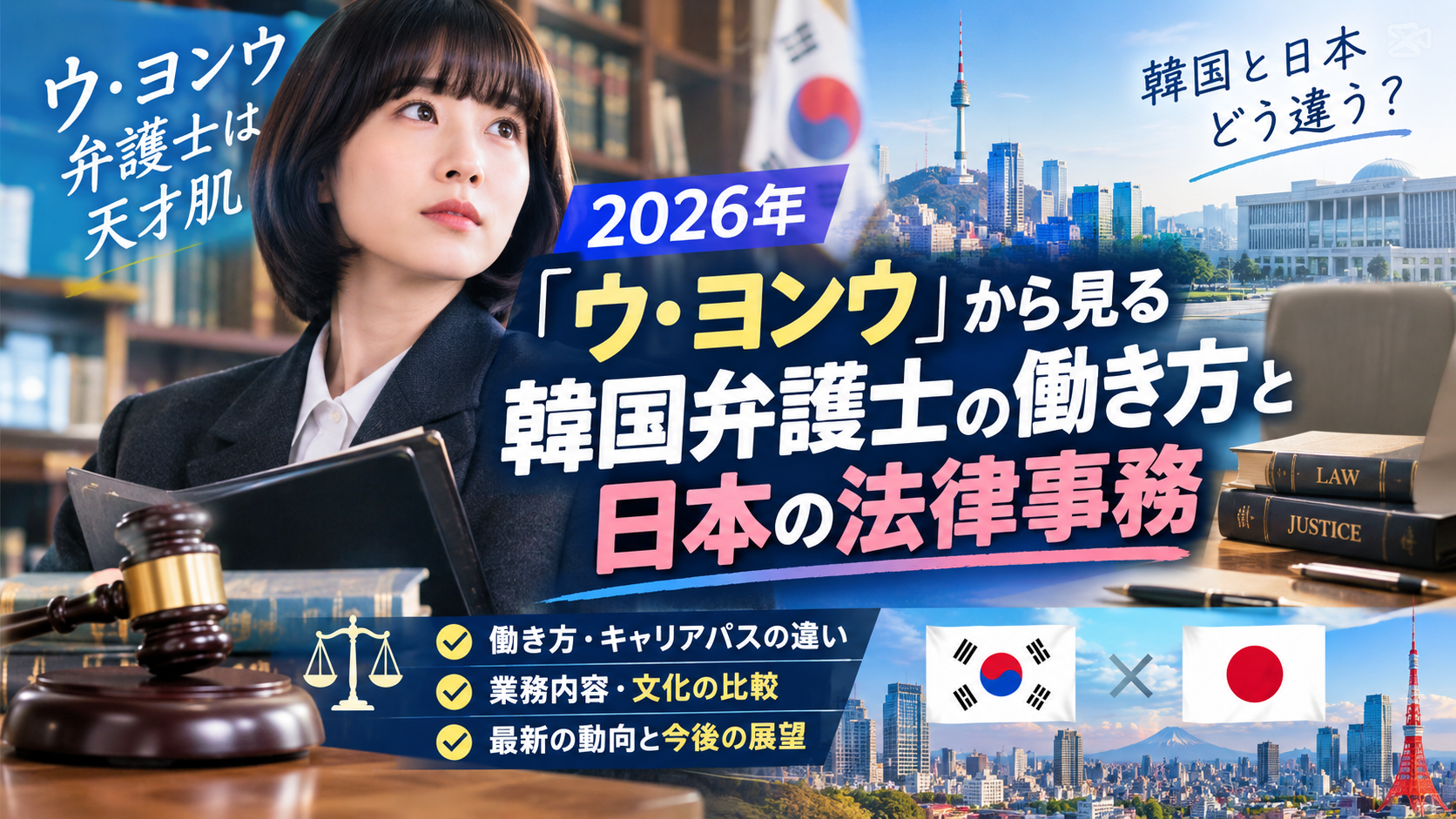 【2026年】「ウ・ヨンウ」から見る韓国弁護士の働き方と日本の法律事務